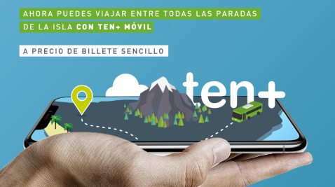 ten+móvil incorpora el billete sencillo para las líneas interurbanas de Titsa