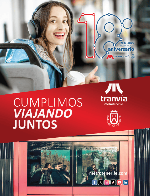 Cartel 18 aniversario del tranvía.