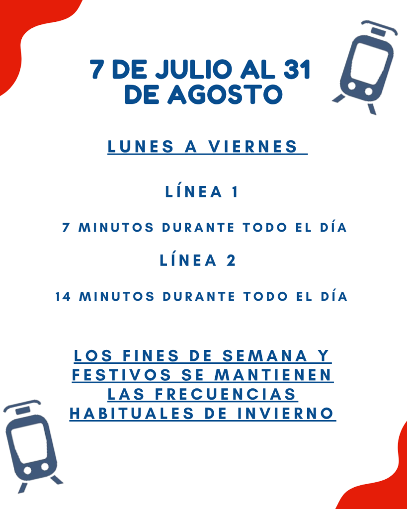 Cartel horario de verano a partir del 7 de julio.
