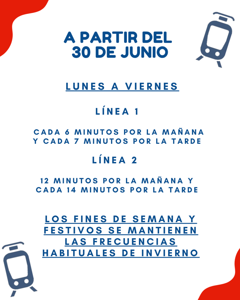 Cartel horario de verano a partir del 30 de junio.
