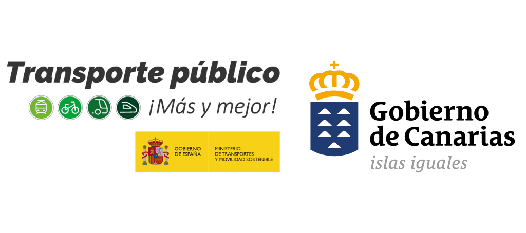 Transporte público por mucho menos - Logo del Ministerio de Transporte, Movilidad y Agenda Urbana